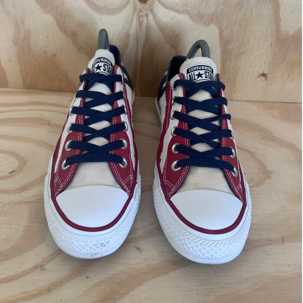 Converse All Star - CT Low Flags - Sneakers - Red/Blue - Women's - 8 - 148835F - Picture 2 of 9